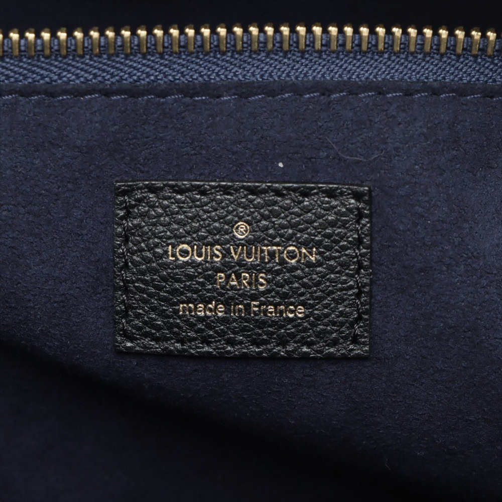 Louis Vuitton Neverfull Leather Empreinte Shopper Shoulder Bag Black