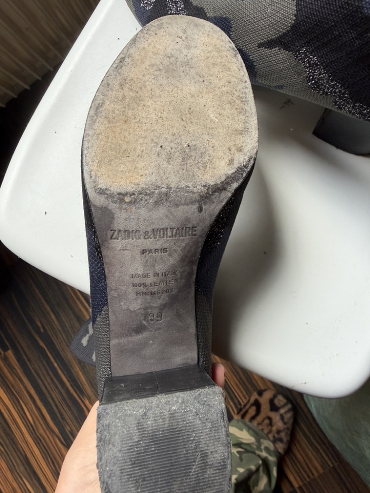 Zadig & Voltaire boots chaussettes en lurex