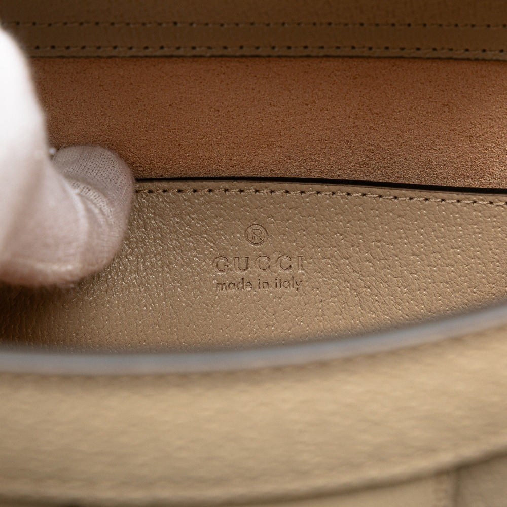 Gucci Diana Small Leather Tote Handbag Brown