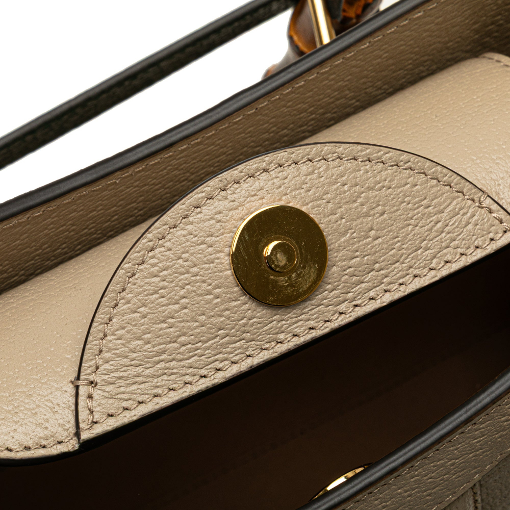 Gucci Diana Small Leather Tote Handbag Brown