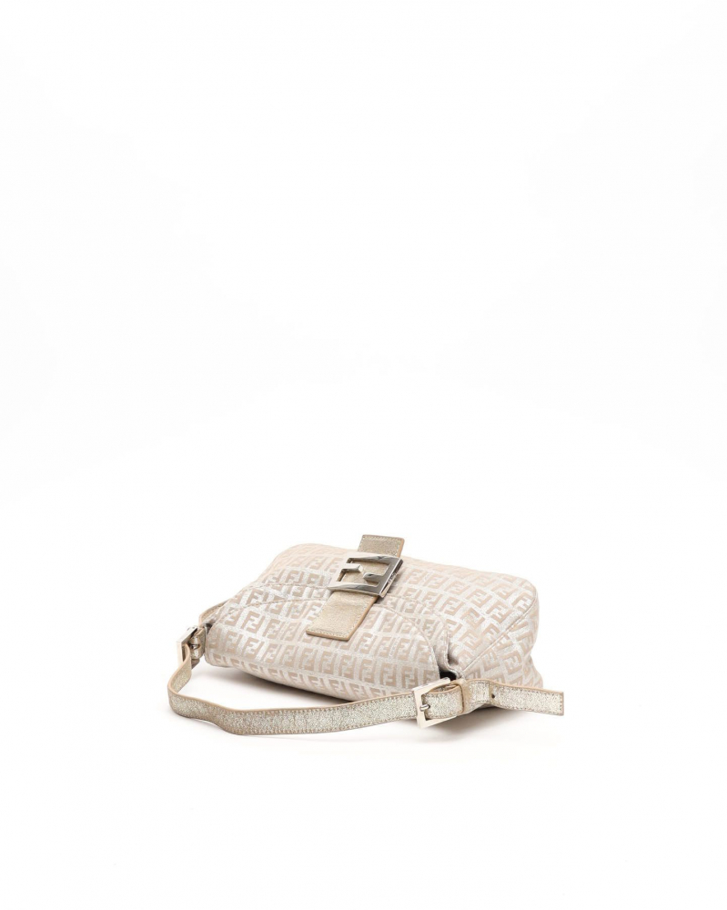 Fendi Zucca Glitter Baguette Bag