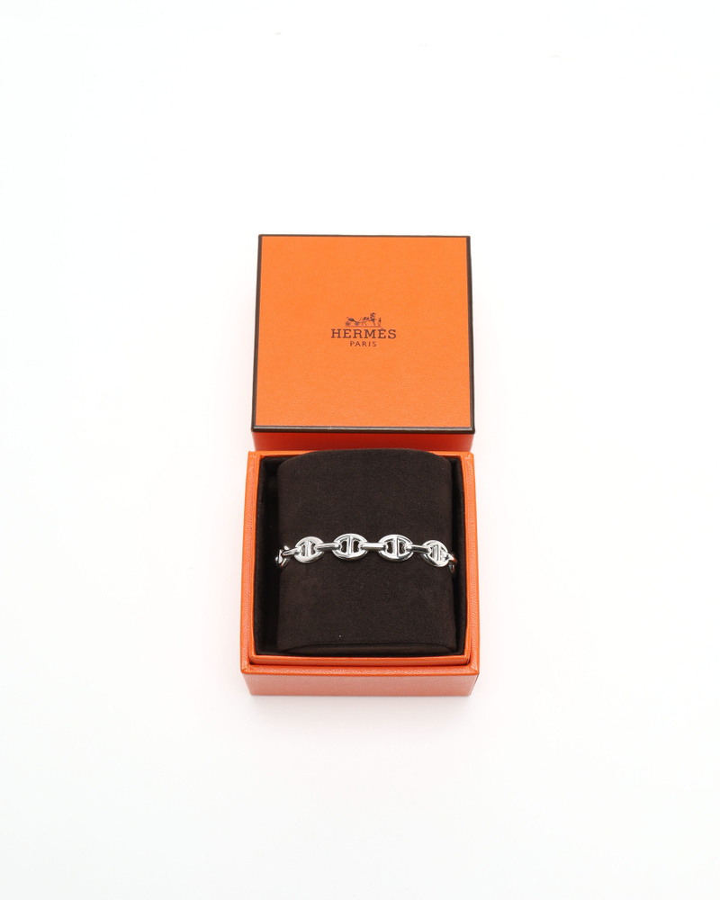 Hermès Chaîne d'Ancre Silver Bracelet