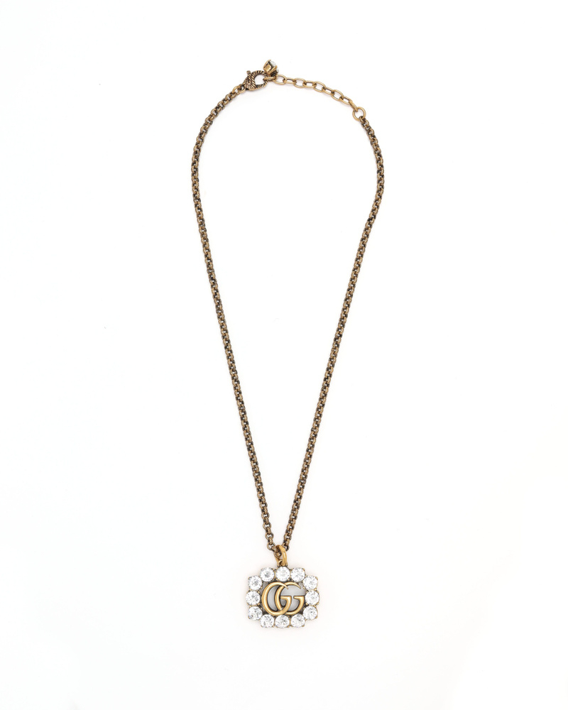 Gucci Flower Rhinestone Necklace