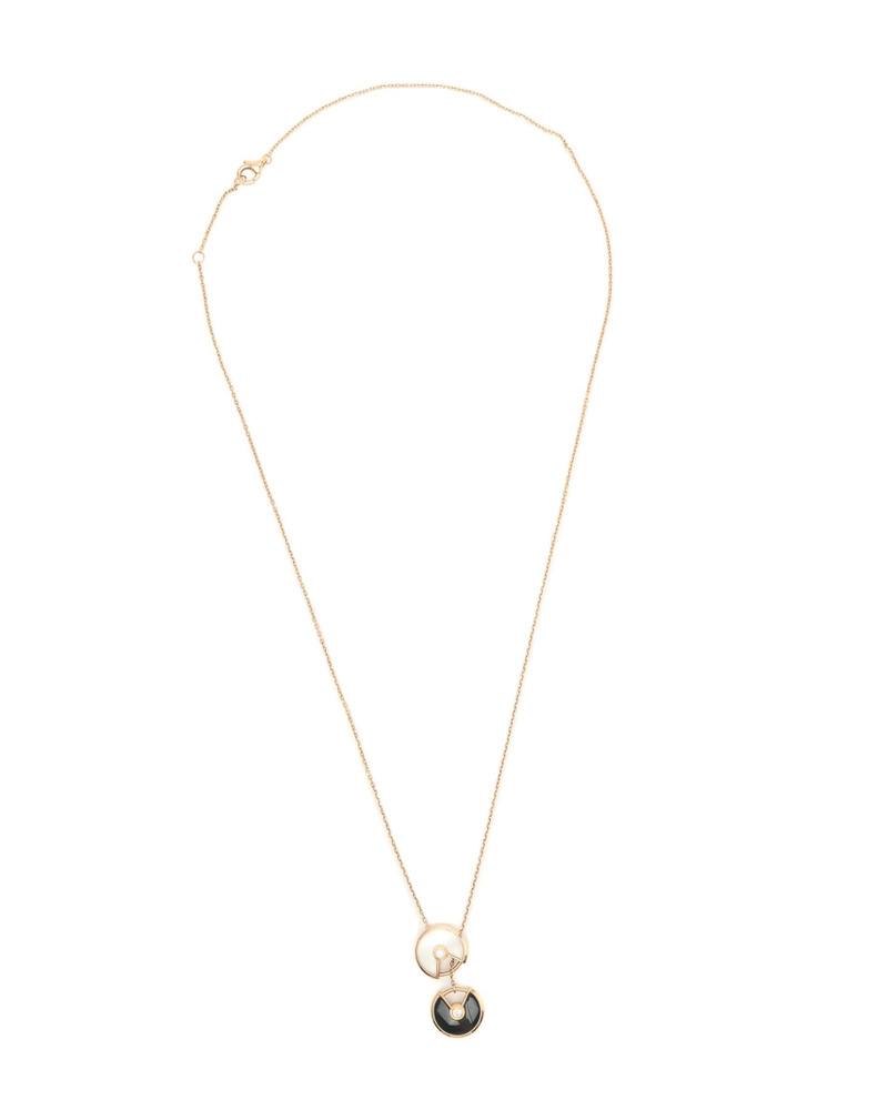 Cartier Amulette de Cartier Mother Of Pearl Onyx Necklace in 18K Rose Gold