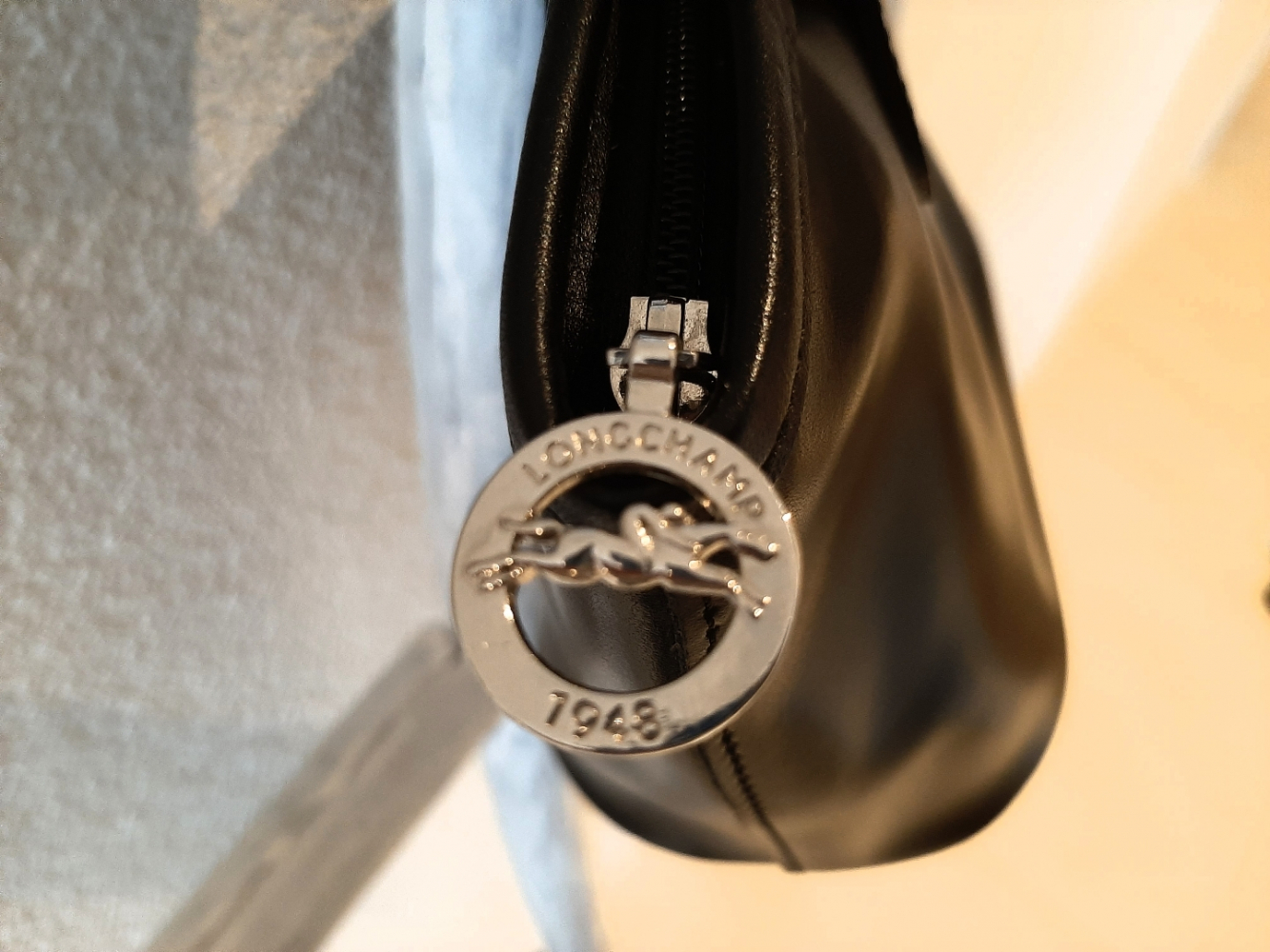 Longchamp Sac en cuir Longchamp porté main