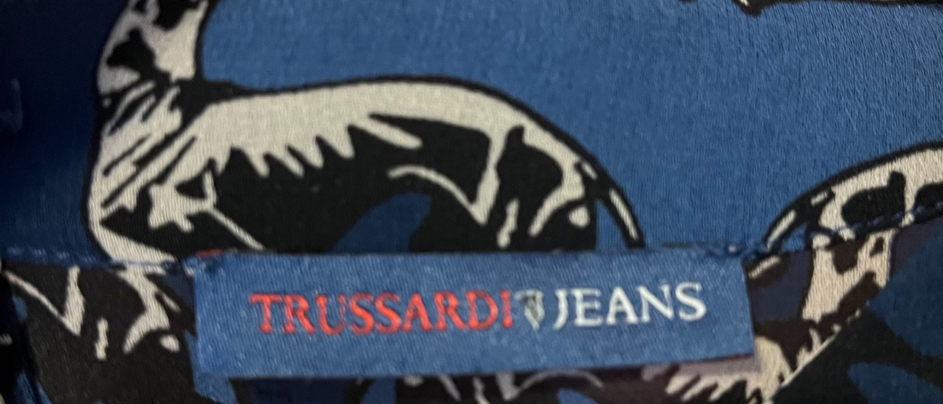 Trussardi Jeans Iconic Greyhound Print Blouse