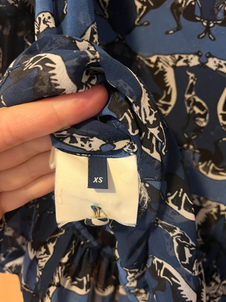 Trussardi Jeans Iconic Greyhound Print Blouse