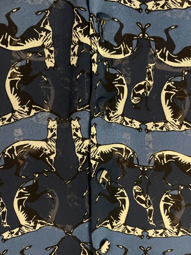 Trussardi Jeans Iconic Greyhound Print Blouse
