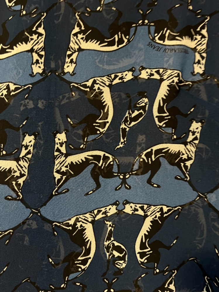 Trussardi Jeans Iconic Greyhound Print Blouse