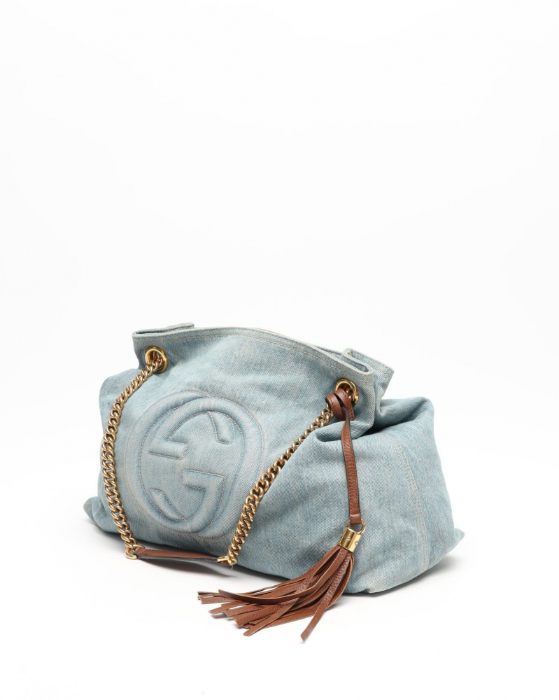 Gucci GG Soho Denim Shoulder Bag