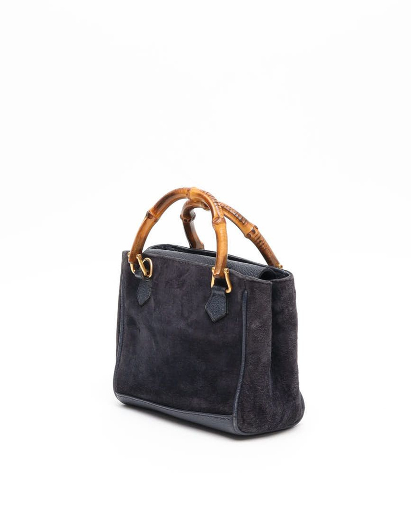 Gucci Mini Suede Bamboo Handbag