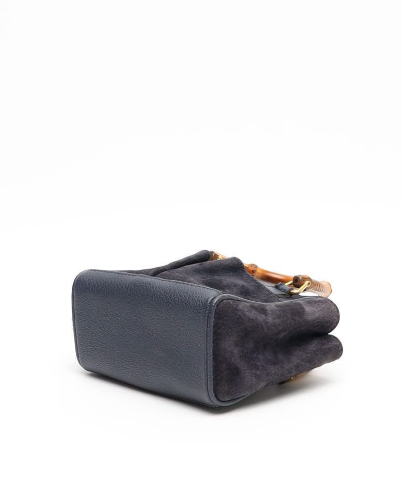 Gucci Mini Suede Bamboo Handbag