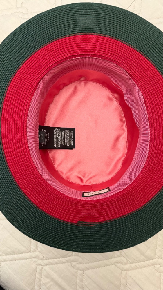 Gucci NEW Straw Hat 57 – Signature Web Band & Bee Detail