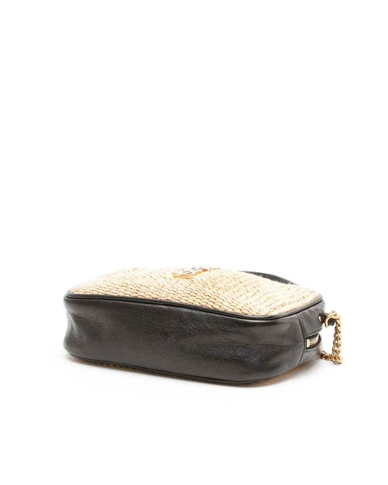 Saint Laurent Lou Raffia Camera Bag