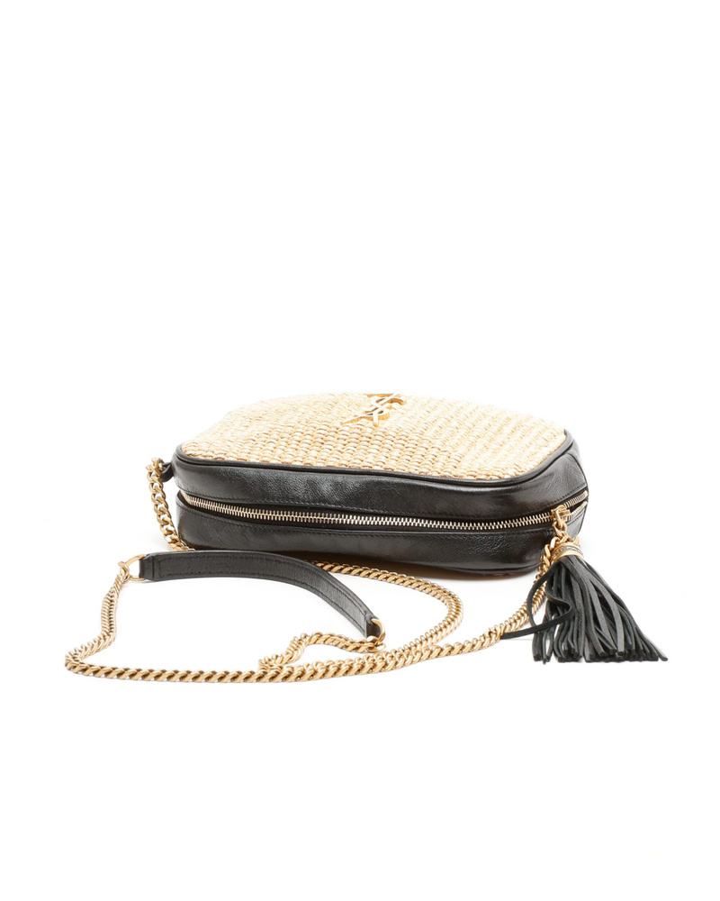 Saint Laurent Lou Raffia Camera Bag