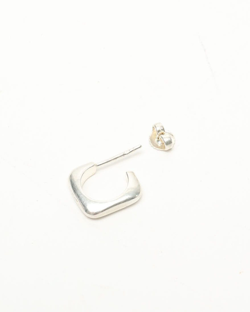 Chanel Silver Logo Earrings