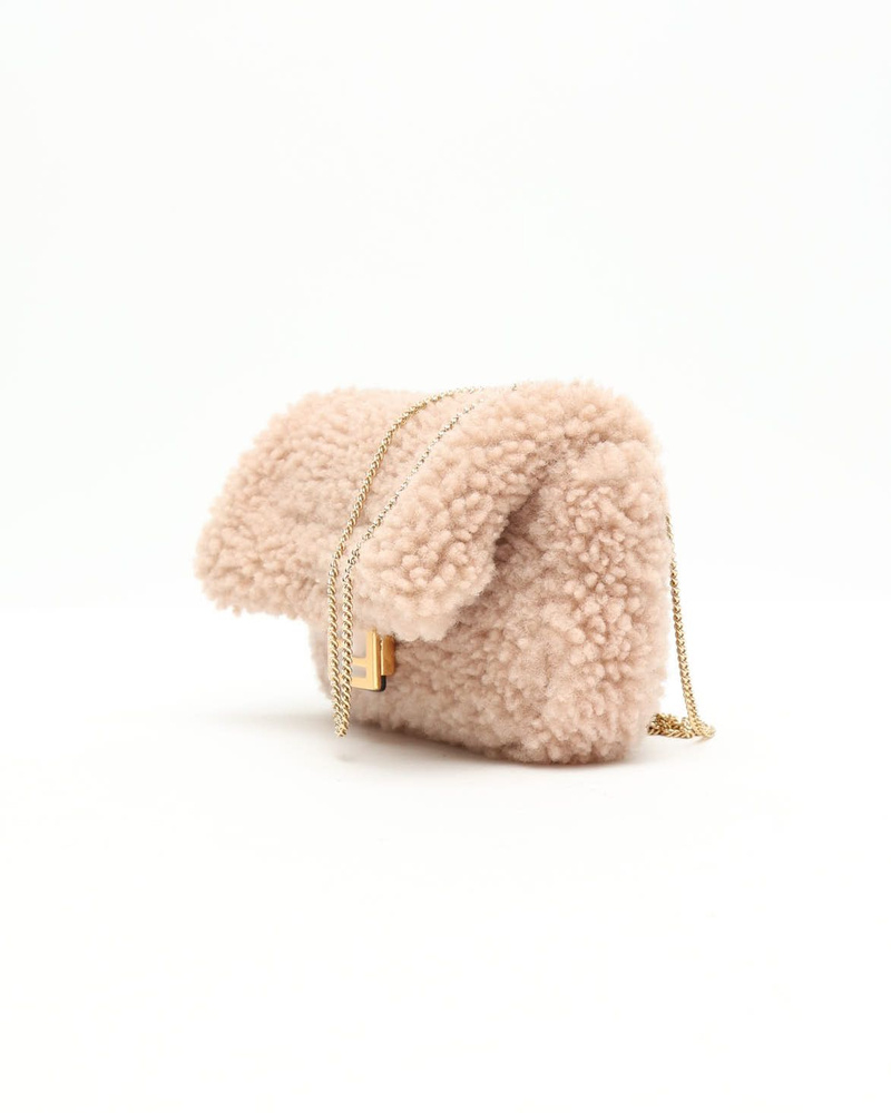 Fendi Nano Shearling Baguette Bag