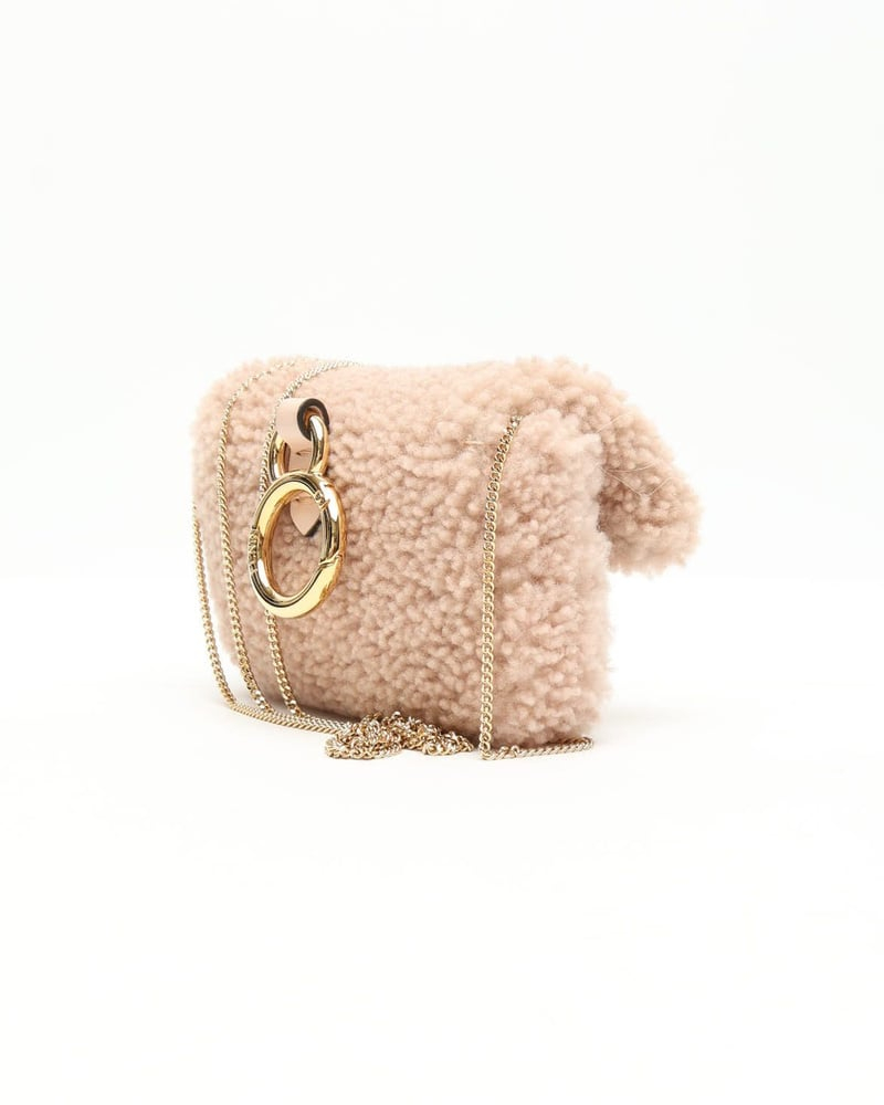 Fendi Nano Shearling Baguette Bag