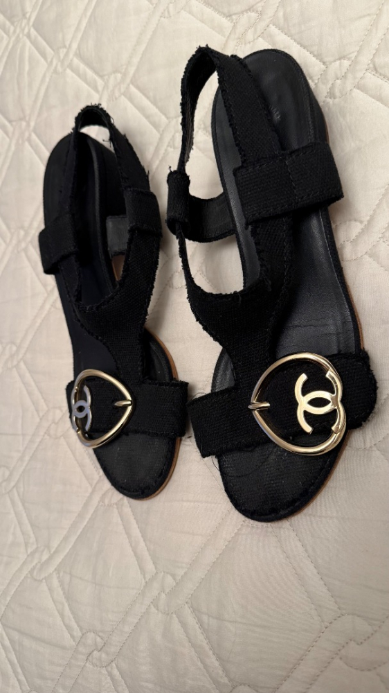 Chanel Sandales en toile