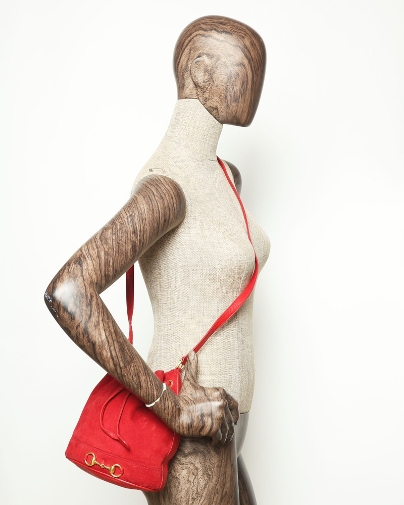 Gucci Suede Horsebit Bucket bag