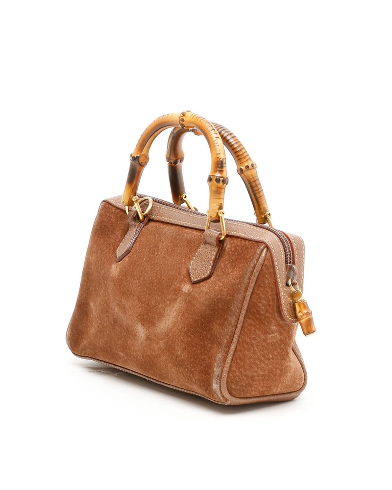 Gucci Suede Bamboo Bag