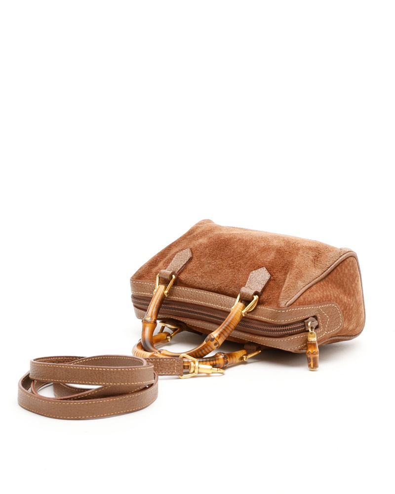 Gucci Suede Bamboo Bag