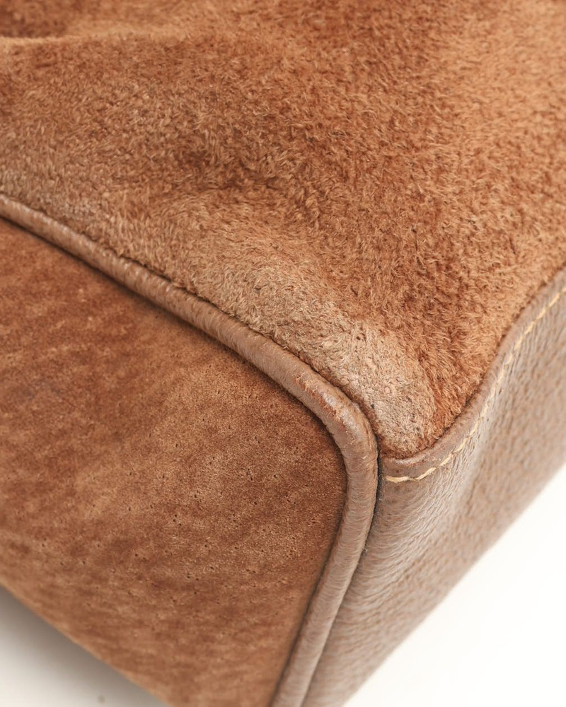 Gucci Suede Bamboo Bag