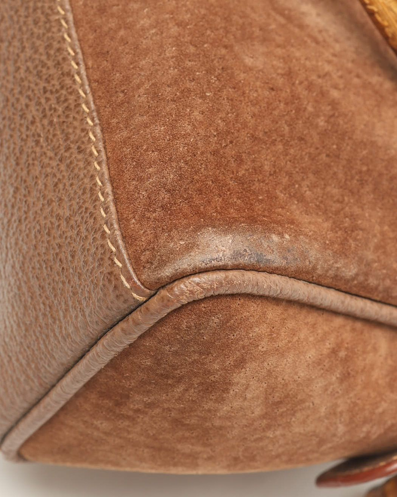Gucci Suede Bamboo Bag