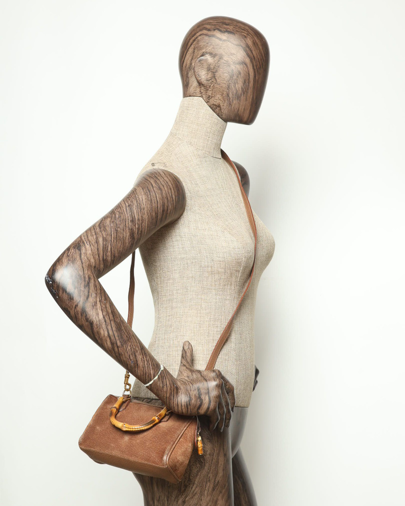 Gucci Suede Bamboo Bag