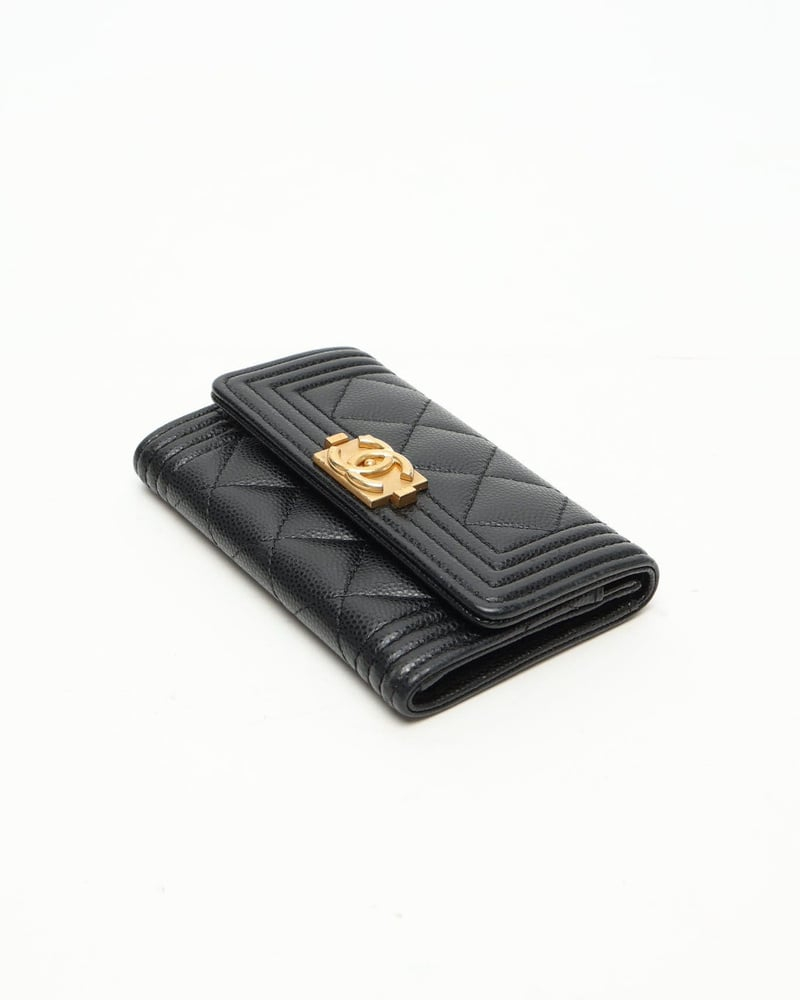Chanel Boy Flap Card Holder