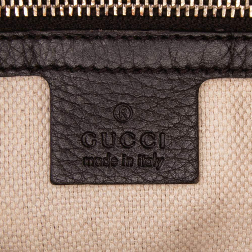 Gucci B Gucci Brown Beige Canvas Fabric Medium GG Bamboo Diana Tote Italy