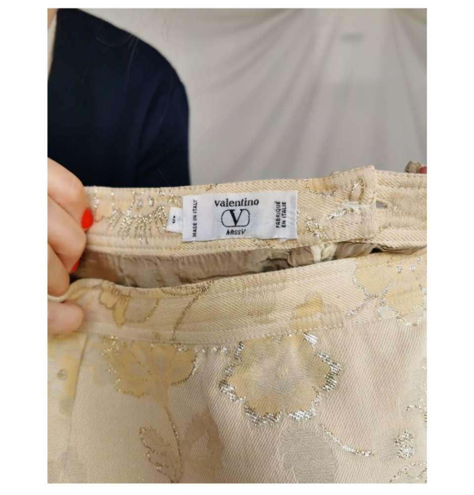 Valentino Golden flower skirt