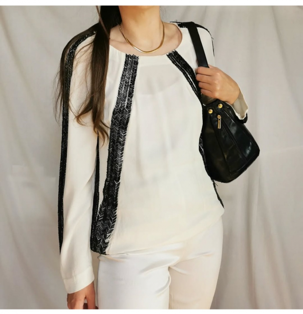 Tory Burch Blouse en soie à paillettes