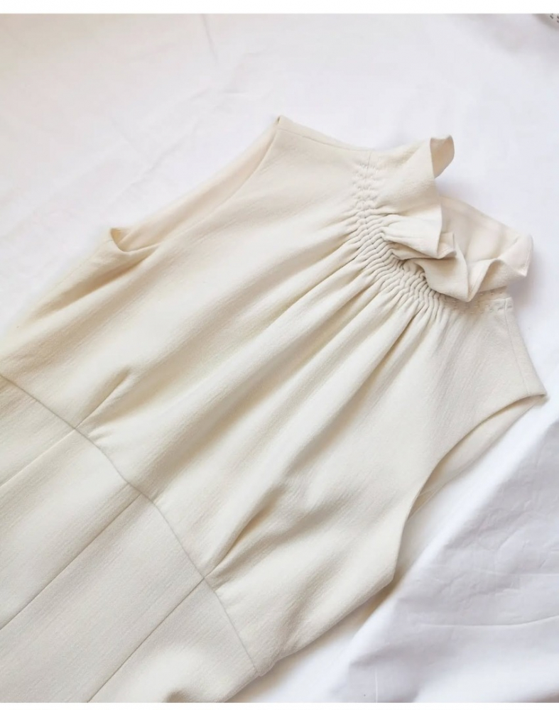 Pucci White cream wool & silk dress