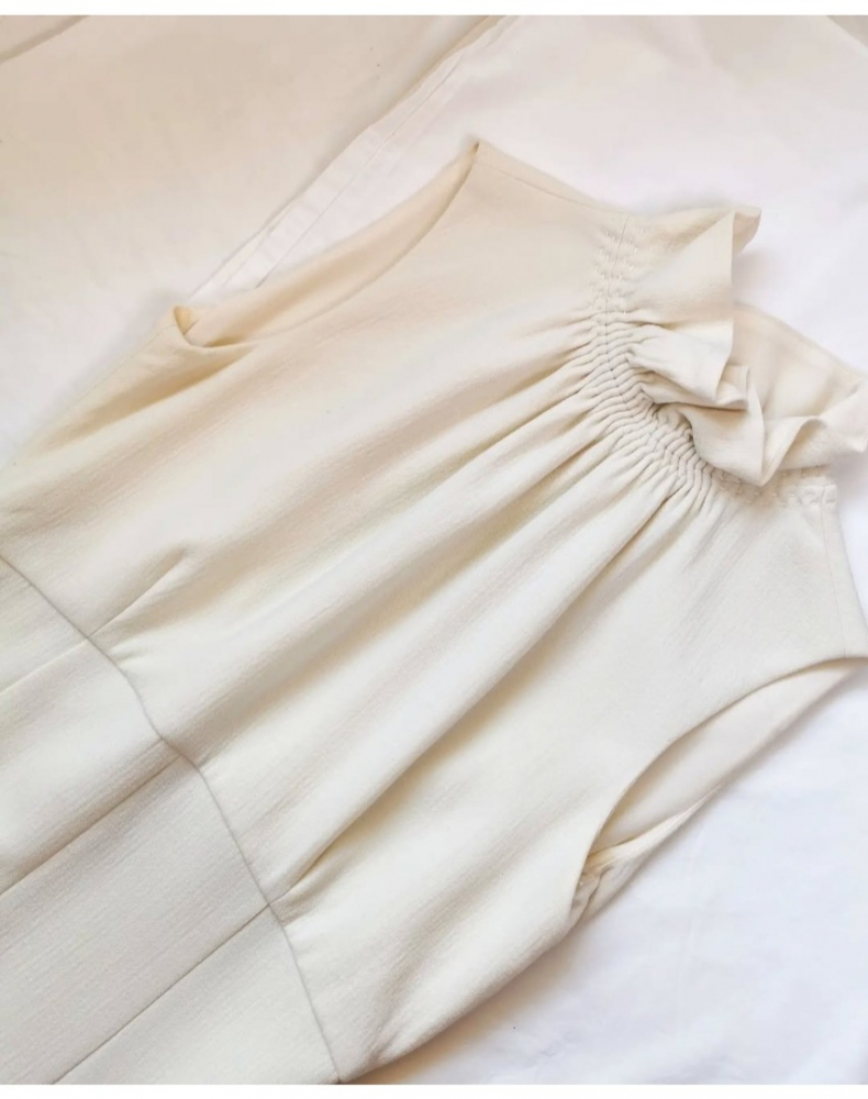 Pucci White cream wool & silk dress