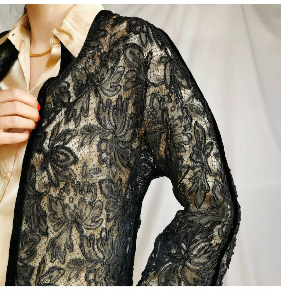 Ungaro Mesh cardigan blouse