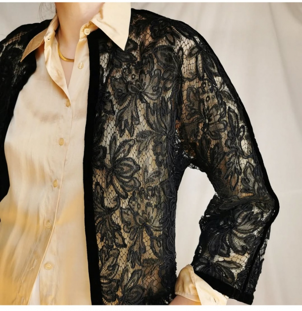 Ungaro Mesh cardigan blouse