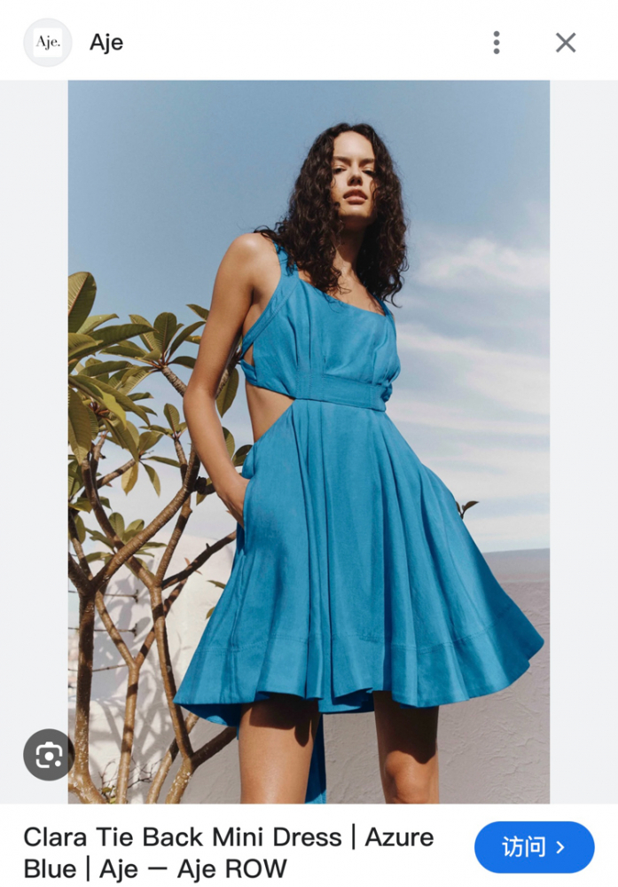 Aje Clara Krawattenkleid hinten