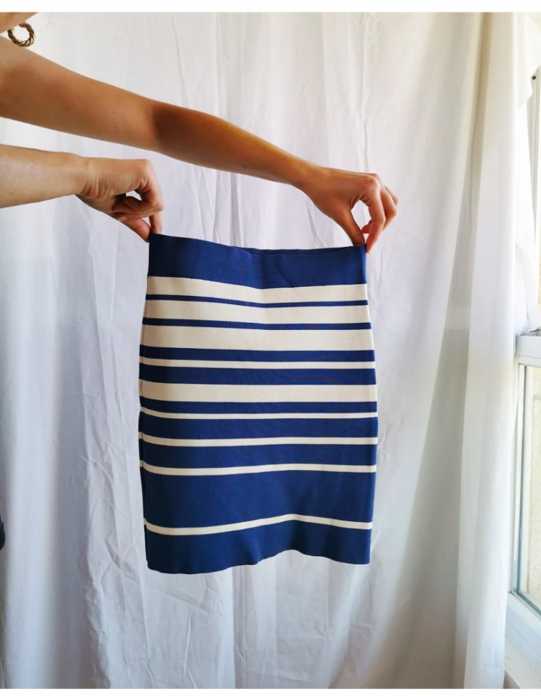 BCBG Max Azria Minijupe bodycon rayée