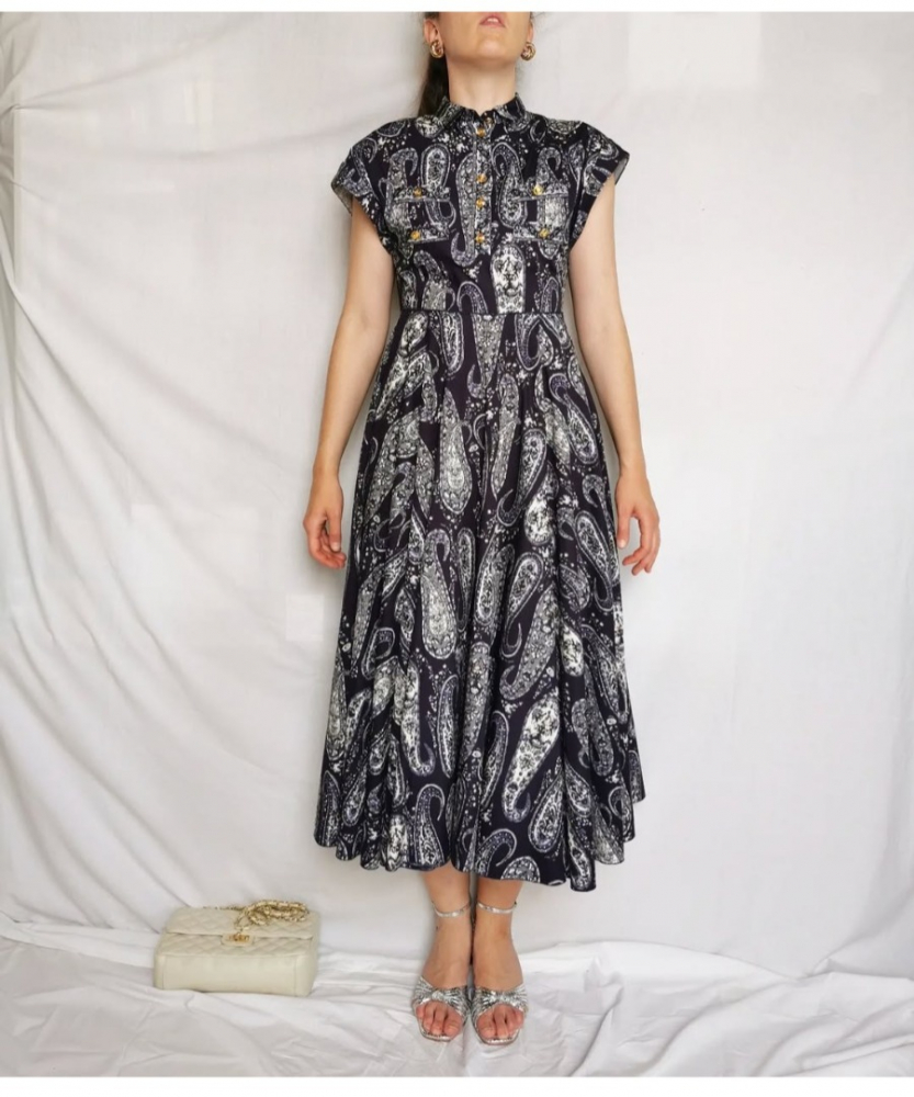Giambattista Valli Navy blue smmer dress
