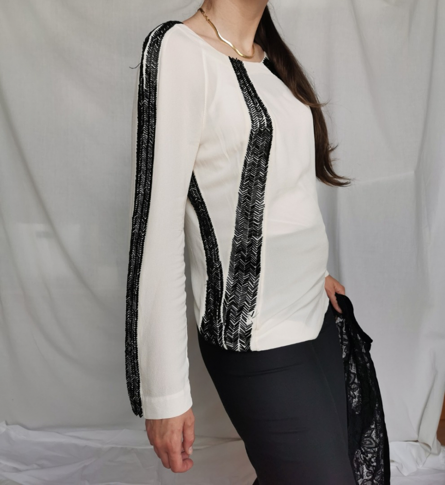 Tory Burch Blouse en soie à paillettes