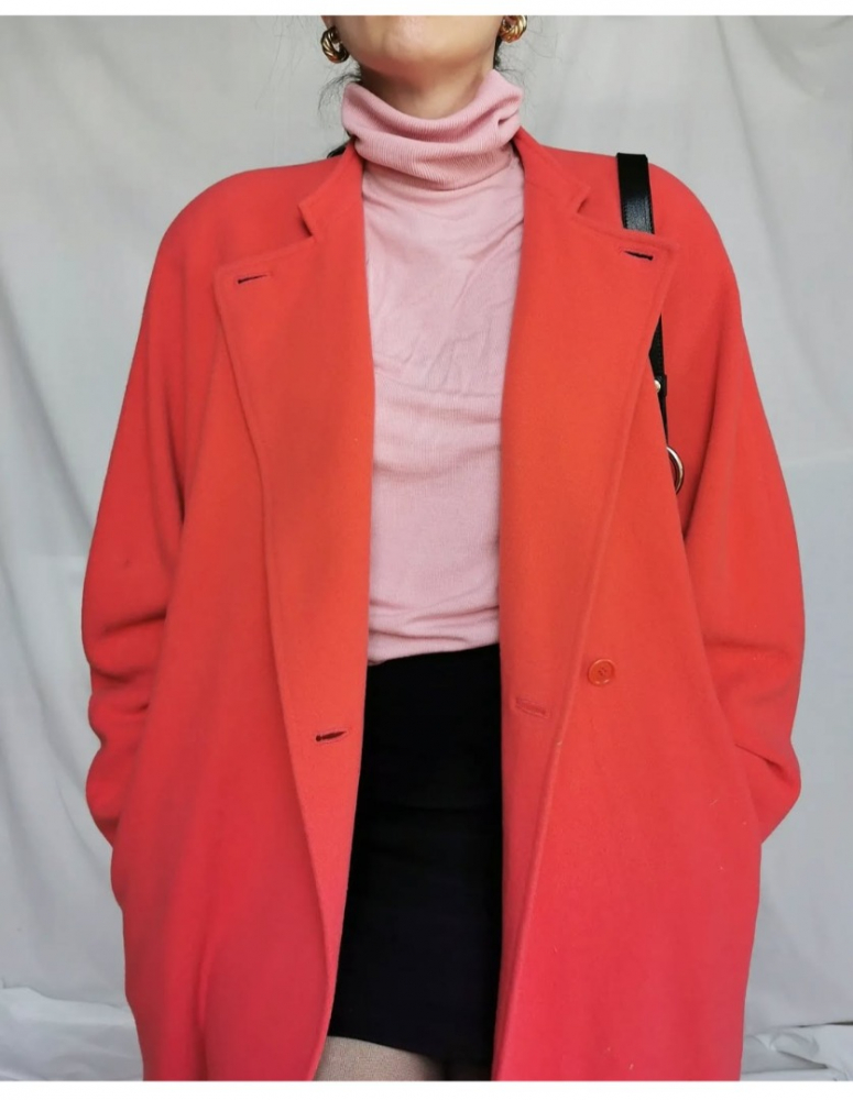 Max Mara Pink coral fluo coat