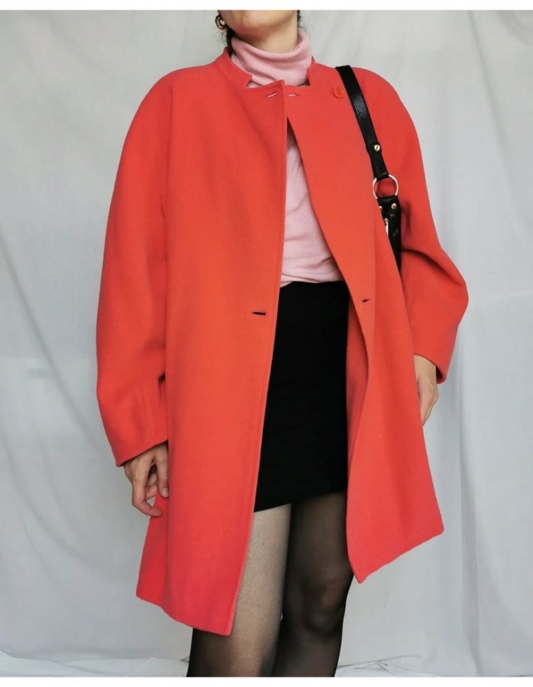 Max Mara Pink coral fluo coat