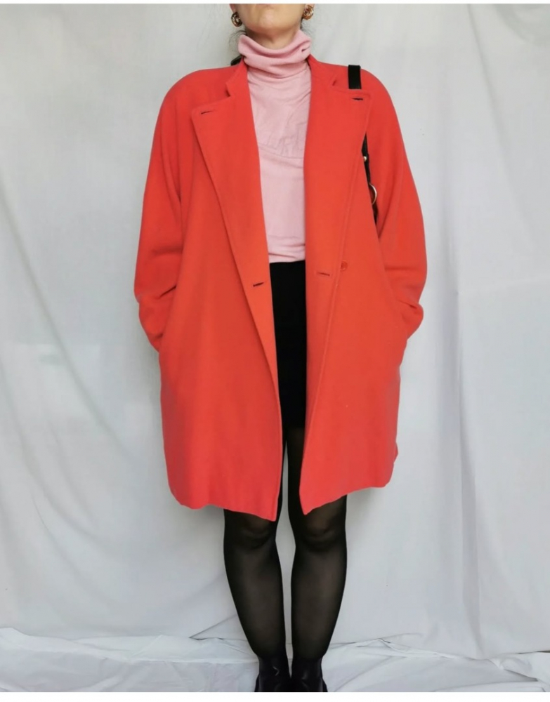 Max Mara Pink coral fluo coat