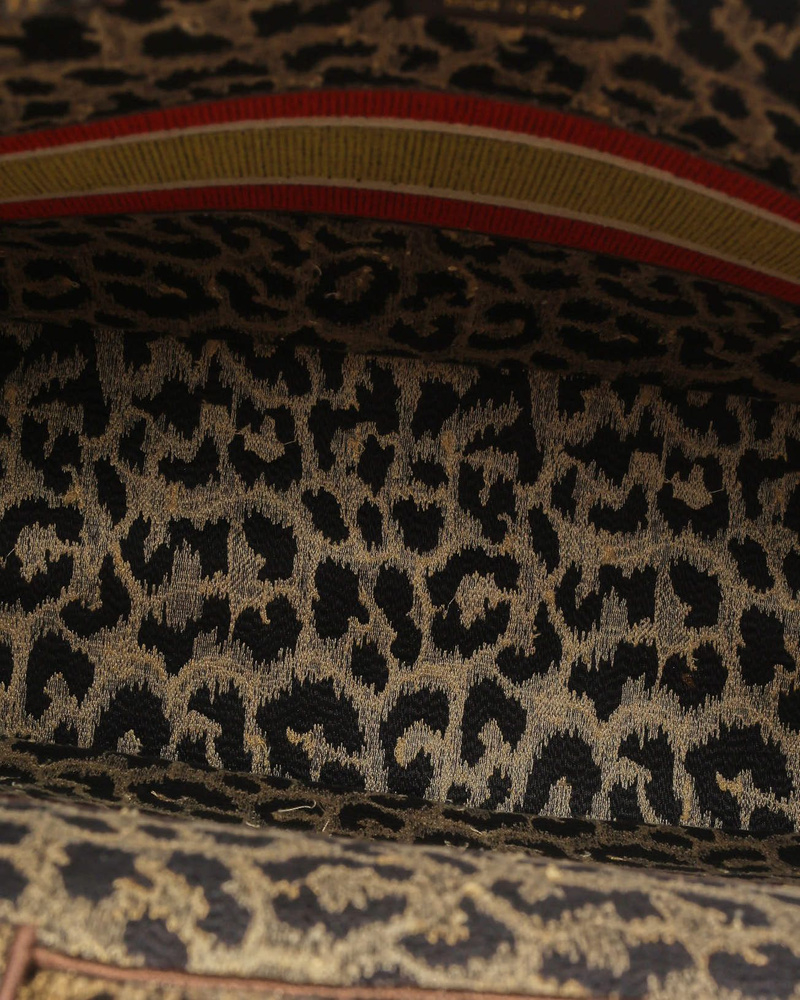 Christian Dior Large Leopard Mizza Book Tote Bag