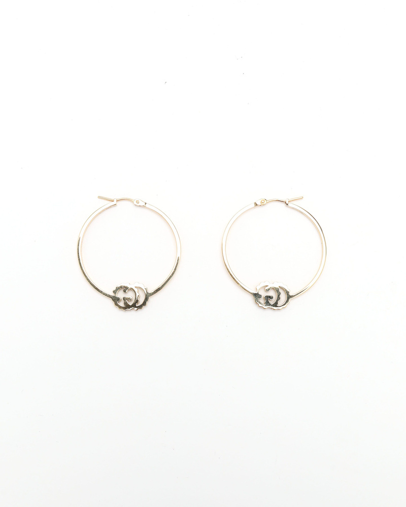 Gucci GG Diamond 18kt Hoop Earrings