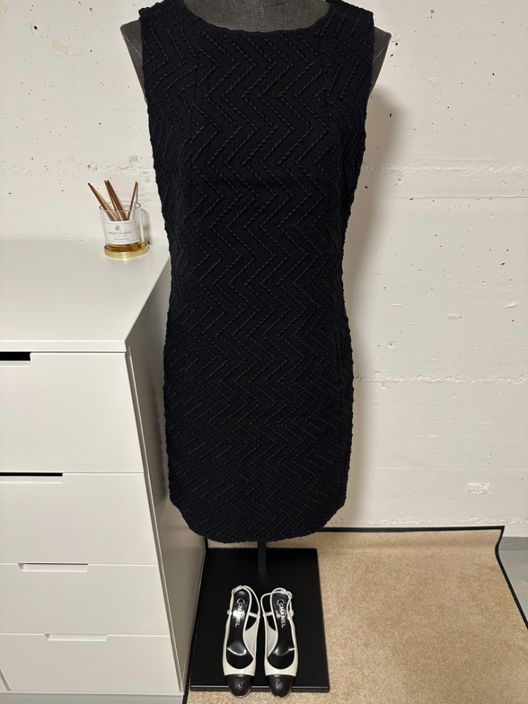 Chanel Black and white sling back heels