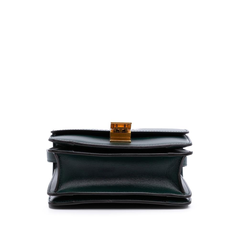 Celine B Celine Green Dark Green Calf Leather Small skin Classic Box Italy