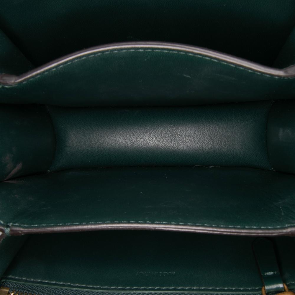 Celine B Celine Green Dark Green Calf Leather Small skin Classic Box Italy