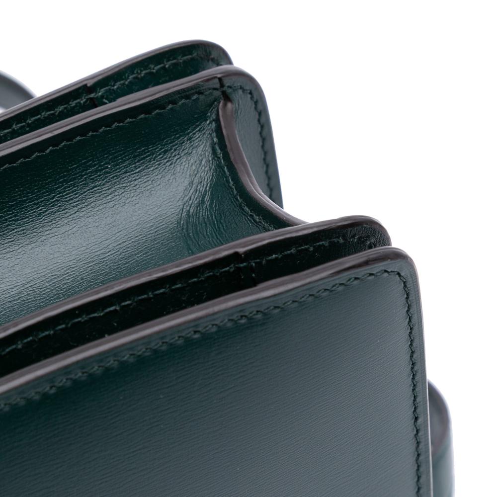 Celine B Celine Green Dark Green Calf Leather Small skin Classic Box Italy